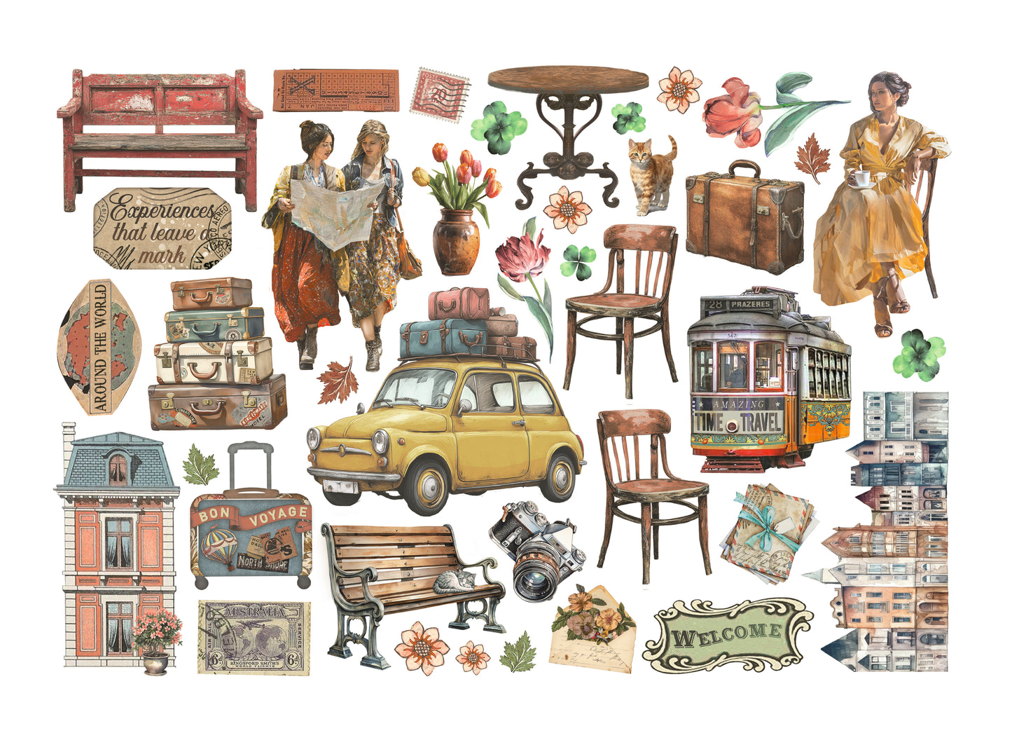 Stamperia - Ephemera - Art of travelling