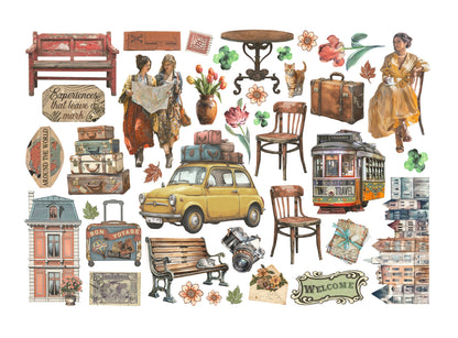 Stamperia - Ephemera - Art of travelling