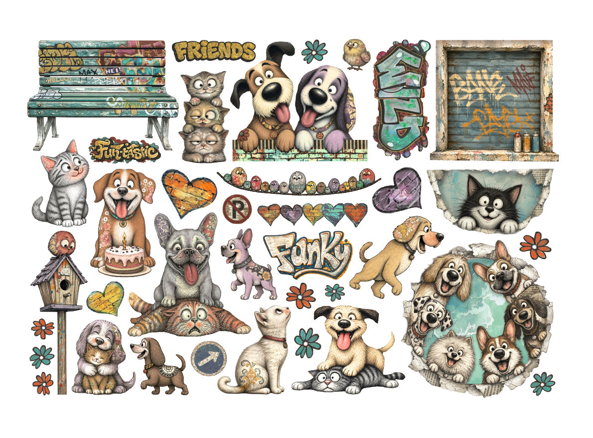 Stamperia - Ephemera - Furry Friends 2