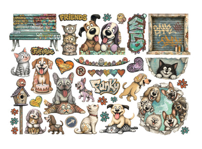 Stamperia - Ephemera - Furry Friends 2