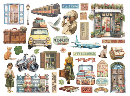 Stamperia - Die Cuts - Art of Travelling