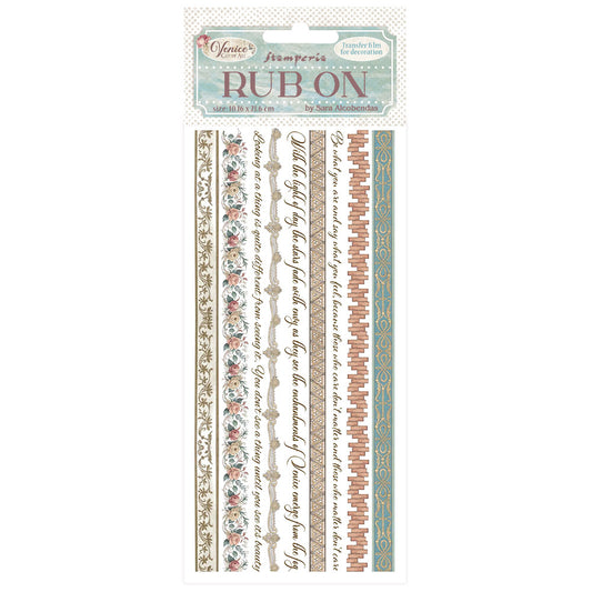 Stamperia - Rub-ons - Venice City of Art stripes