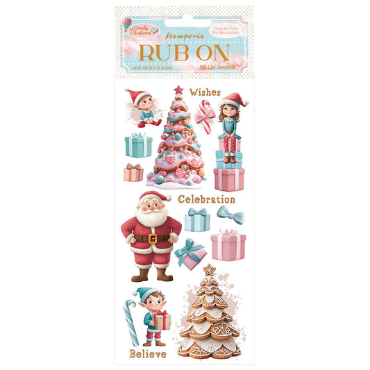 Stamperia - Rub-ons - Candy Christmas santa claus