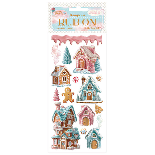 Stamperia - Rub-ons - Candy Christmas houses