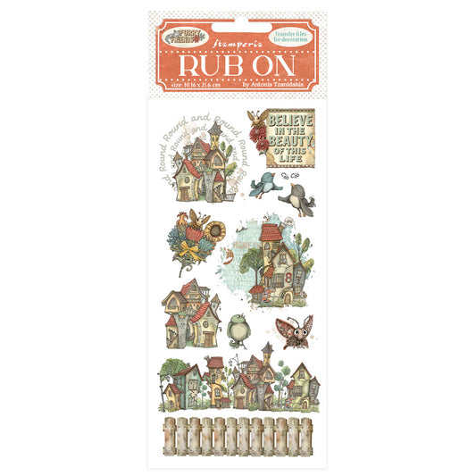 Stamperia - Rub-ons - Furry Friends Houses