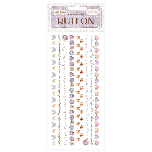 Stamperia   - Rub-ons -  Quiet Days - Cozy Borders