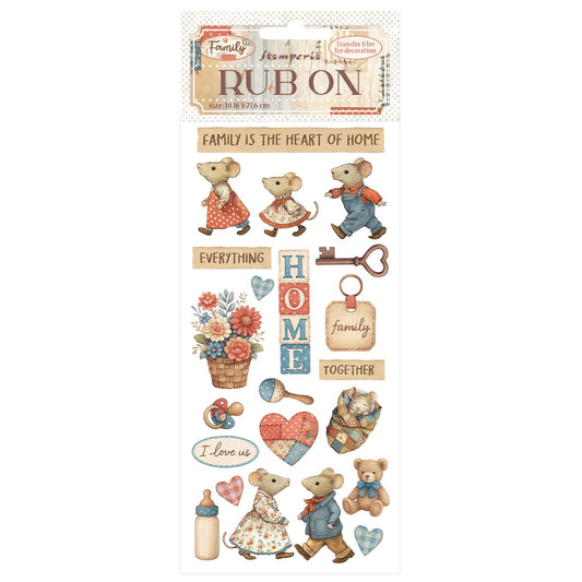 Stamperia   - Rub-ons - Family -  Home