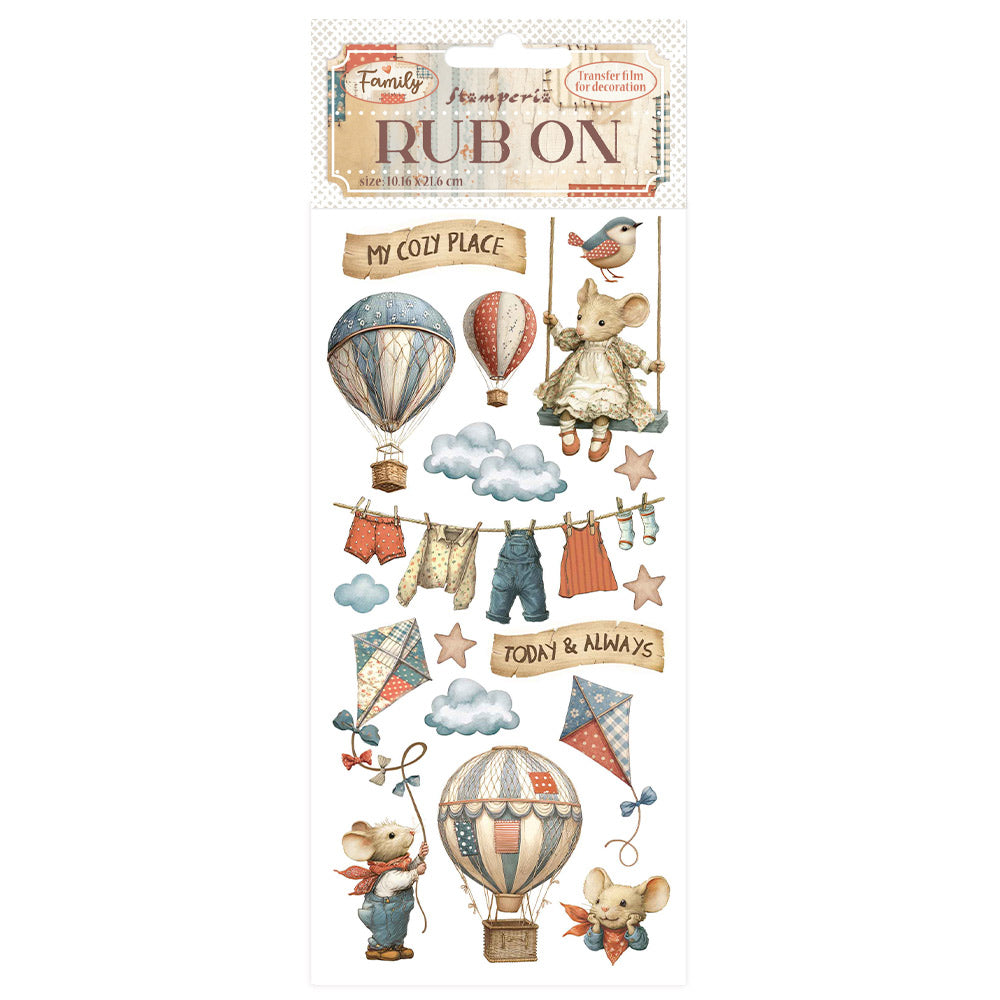 Stamperia   - Rub-ons - Family - Air Balloons