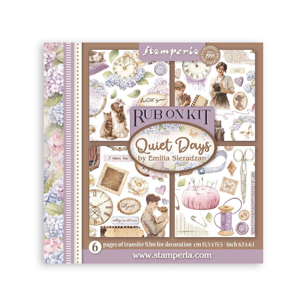 Stamperia - Quiet Days -  Assortment Rub on cm 15,5x15,5 - 6 pages