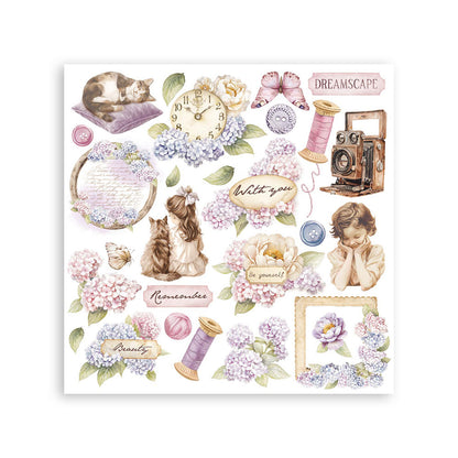 Stamperia - Quiet Days -  Assortment Rub on cm 15,5x15,5 - 6 pages