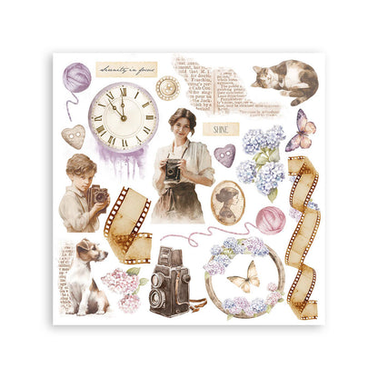 Stamperia - Quiet Days -  Assortment Rub on cm 15,5x15,5 - 6 pages