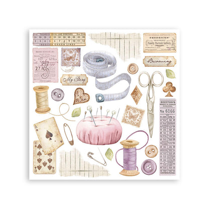 Stamperia - Quiet Days -  Assortment Rub on cm 15,5x15,5 - 6 pages