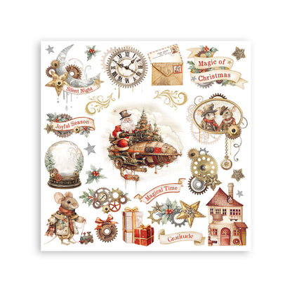 Stamperia - Gear up for Christmas -  Assortment Rub on cm 15,5x15,5 - 6 pages