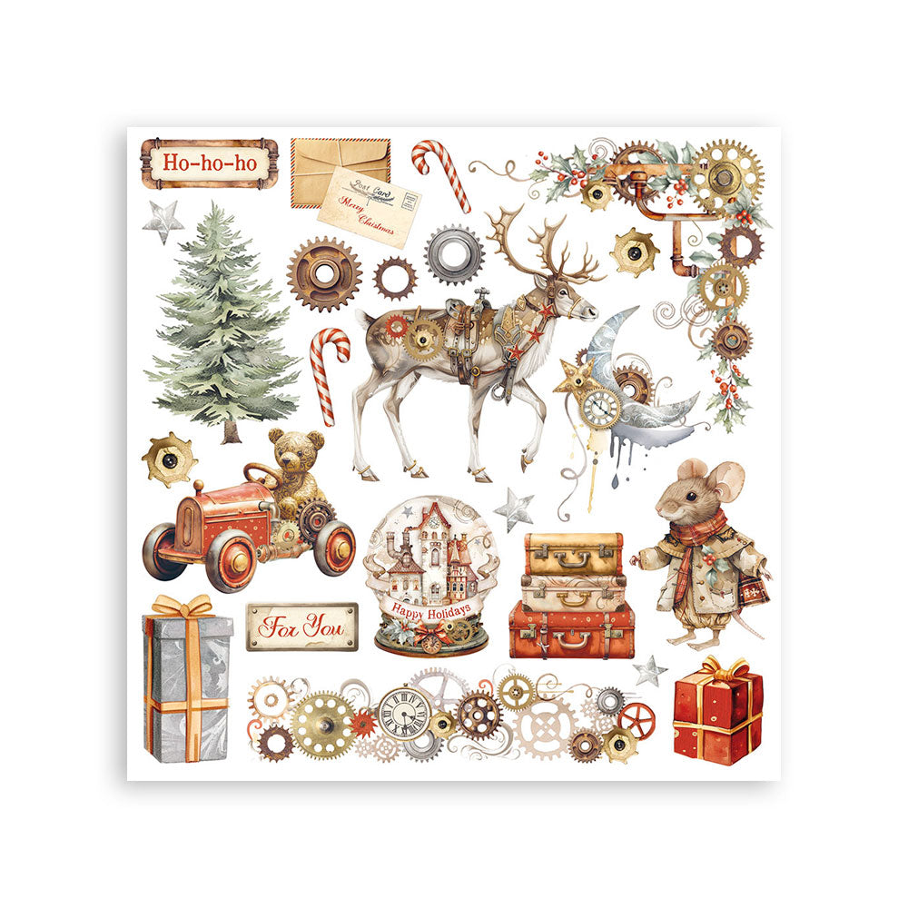 Stamperia - Gear up for Christmas -  Assortment Rub on cm 15,5x15,5 - 6 pages