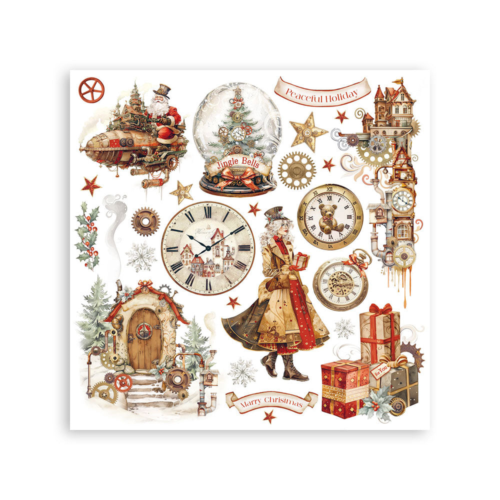 Stamperia - Gear up for Christmas -  Assortment Rub on cm 15,5x15,5 - 6 pages