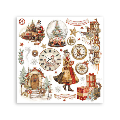 Stamperia - Gear up for Christmas -  Assortment Rub on cm 15,5x15,5 - 6 pages