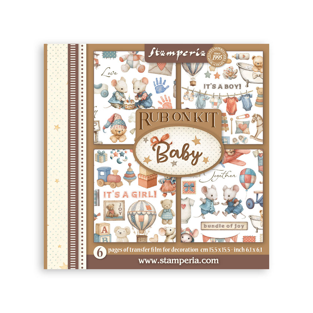 Stamperia - Assortment Rub on cm 15,5x15,5 - 6 pages - Baby