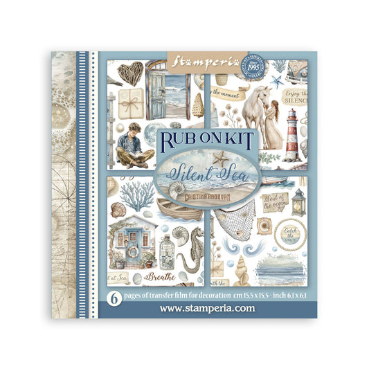 Stamperia - Assortment Rub on cm 15,5x15,5 - 6 pages - Silent Sea