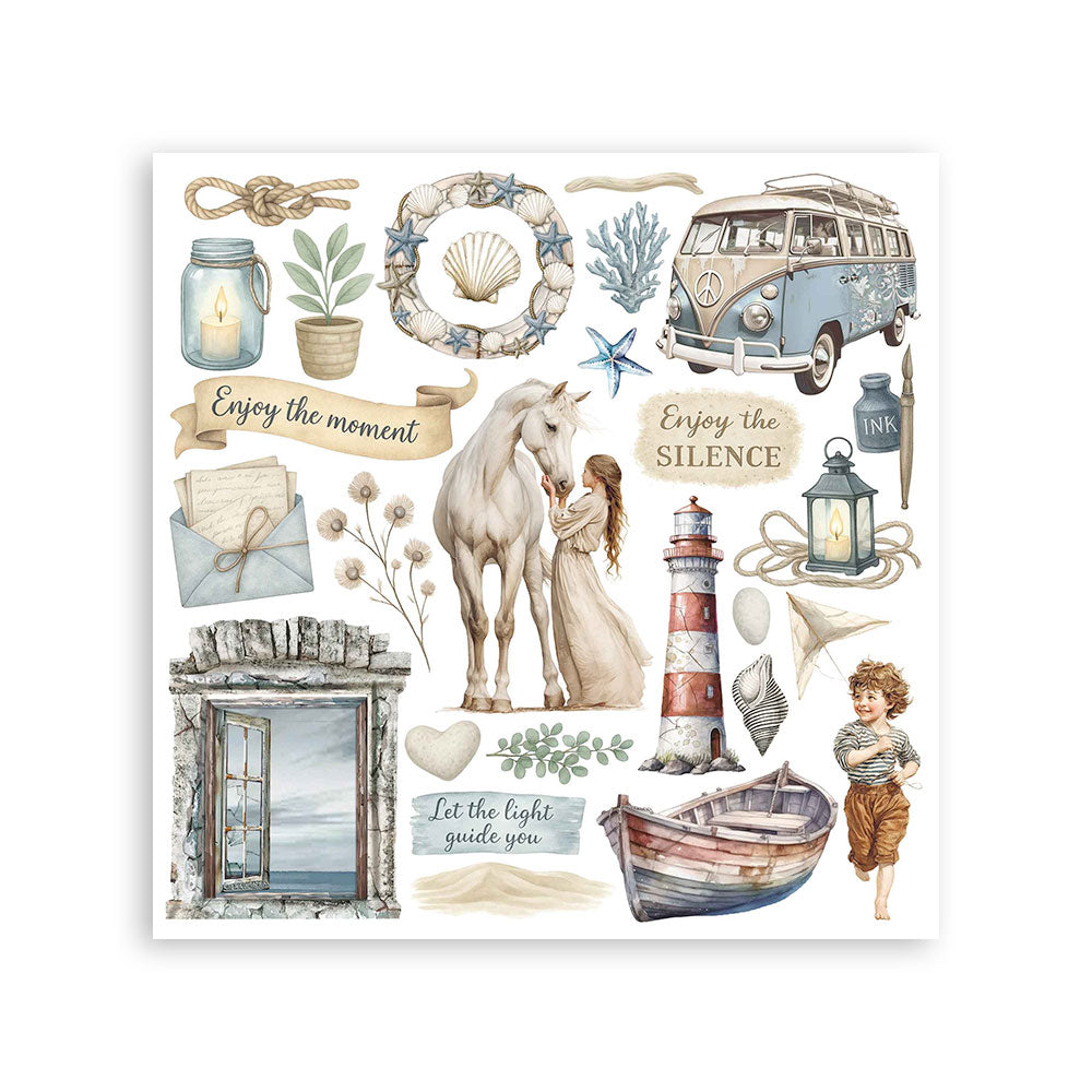 Stamperia - Assortment Rub on cm 15,5x15,5 - 6 pages - Silent Sea