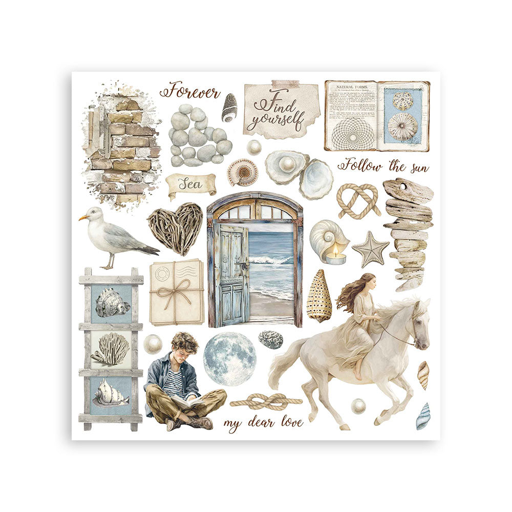 Stamperia - Assortment Rub on cm 15,5x15,5 - 6 pages - Silent Sea