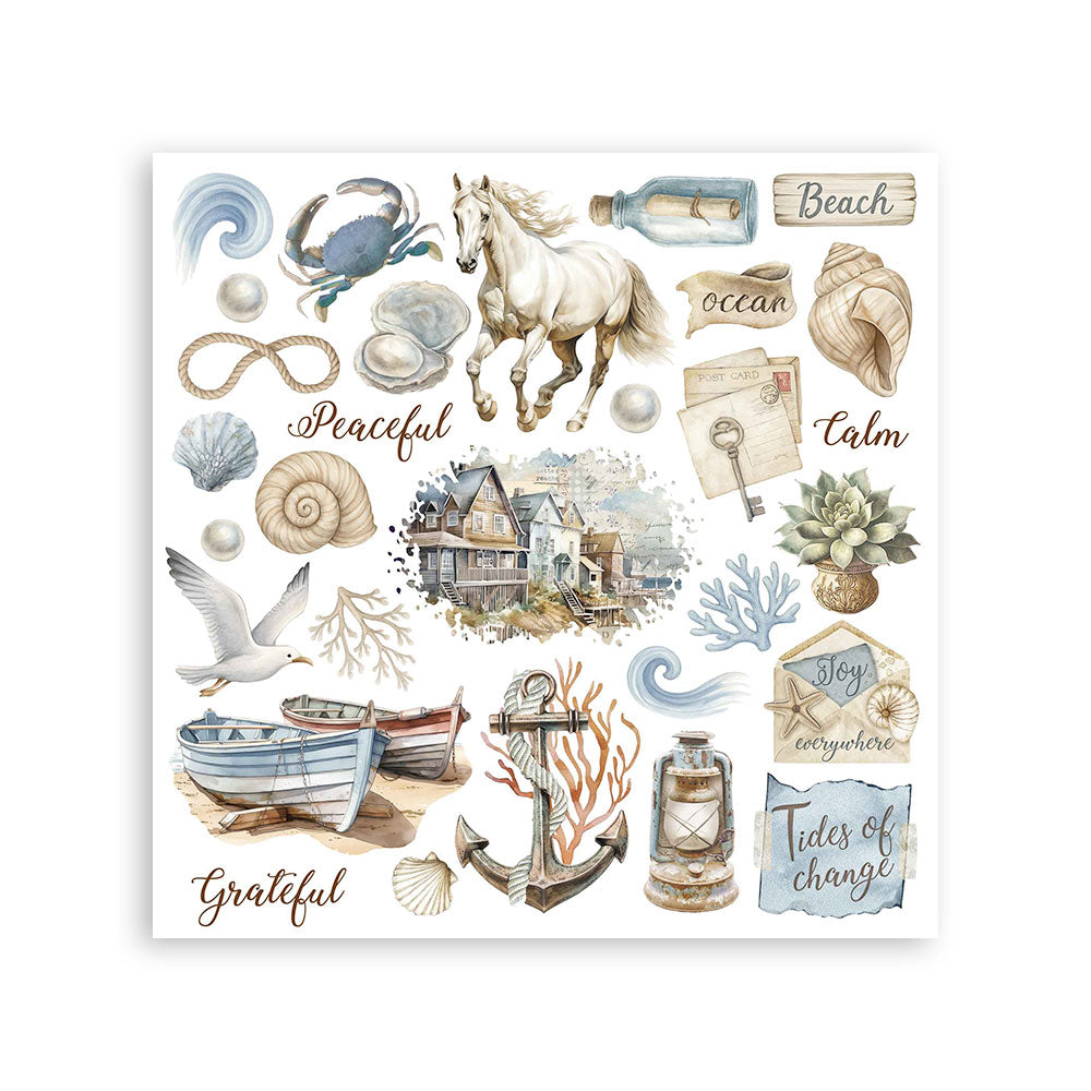 Stamperia - Assortment Rub on cm 15,5x15,5 - 6 pages - Silent Sea