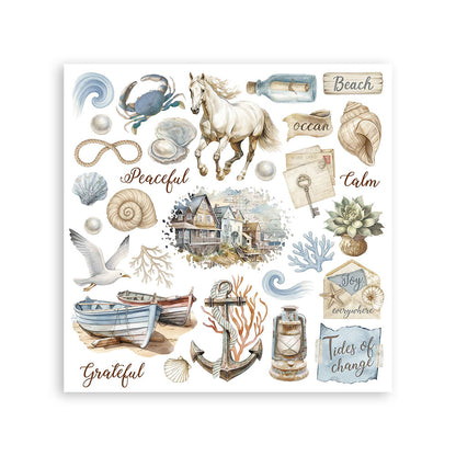 Stamperia - Assortment Rub on cm 15,5x15,5 - 6 pages - Silent Sea