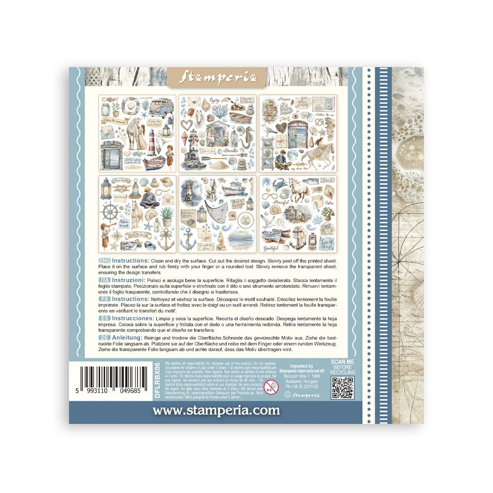 Stamperia - Assortment Rub on cm 15,5x15,5 - 6 pages - Silent Sea