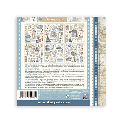 Stamperia - Assortment Rub on cm 15,5x15,5 - 6 pages - Silent Sea