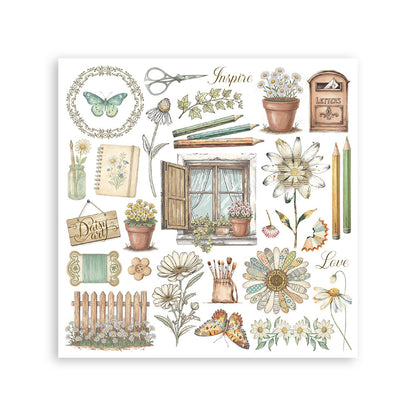 Stamperia - Assortment Rub on cm 15,5x15,5 - 6 pages - Daisy Art