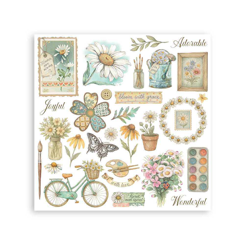 Stamperia - Assortment Rub on cm 15,5x15,5 - 6 pages - Daisy Art