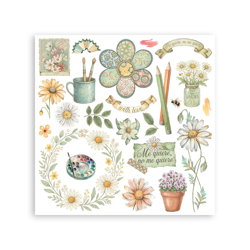 Stamperia - Assortment Rub on cm 15,5x15,5 - 6 pages - Daisy Art
