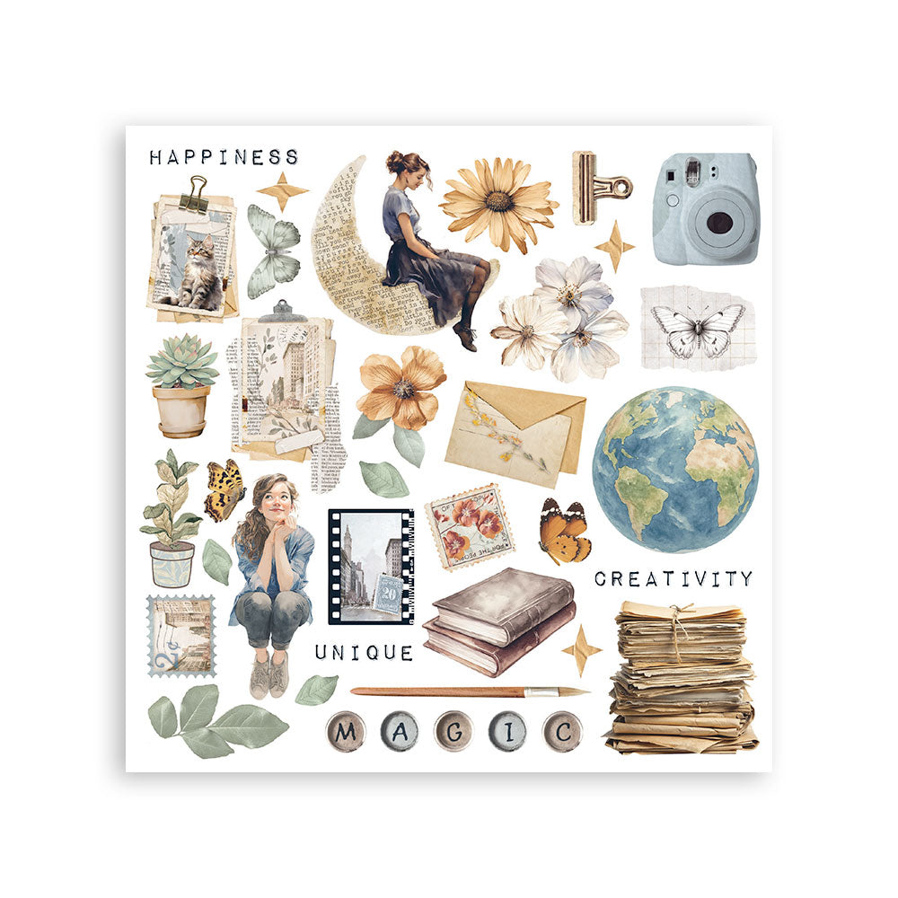 Stamperia - Assortment Rub on cm 15,5x15,5 - 6 pages - Secret Diary