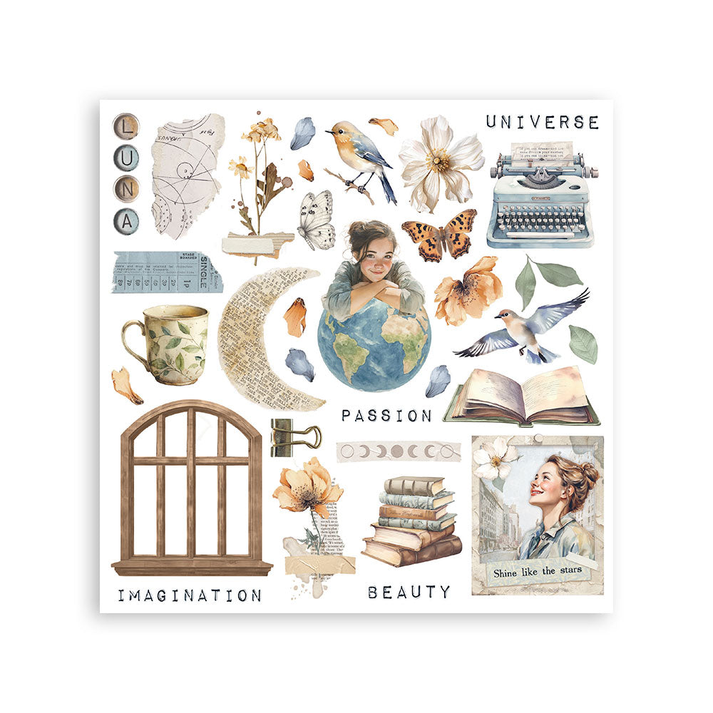 Stamperia - Assortment Rub on cm 15,5x15,5 - 6 pages - Secret Diary