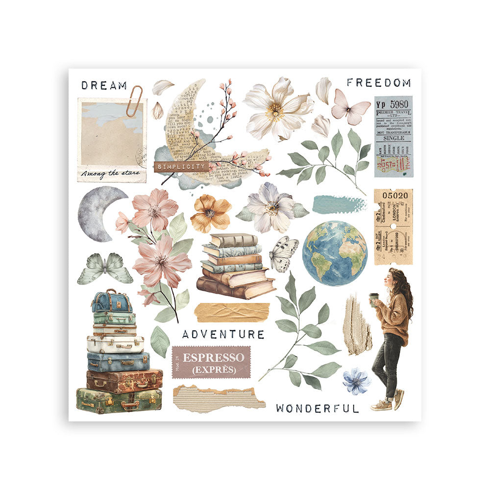 Stamperia - Assortment Rub on cm 15,5x15,5 - 6 pages - Secret Diary