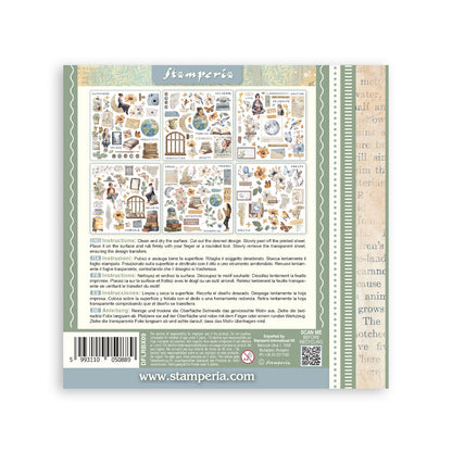 Stamperia - Assortment Rub on cm 15,5x15,5 - 6 pages - Secret Diary