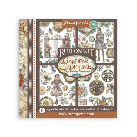 Stamperia - Assortment Rub on cm 15,5x15,5 - 6 pages - Gardens of Time