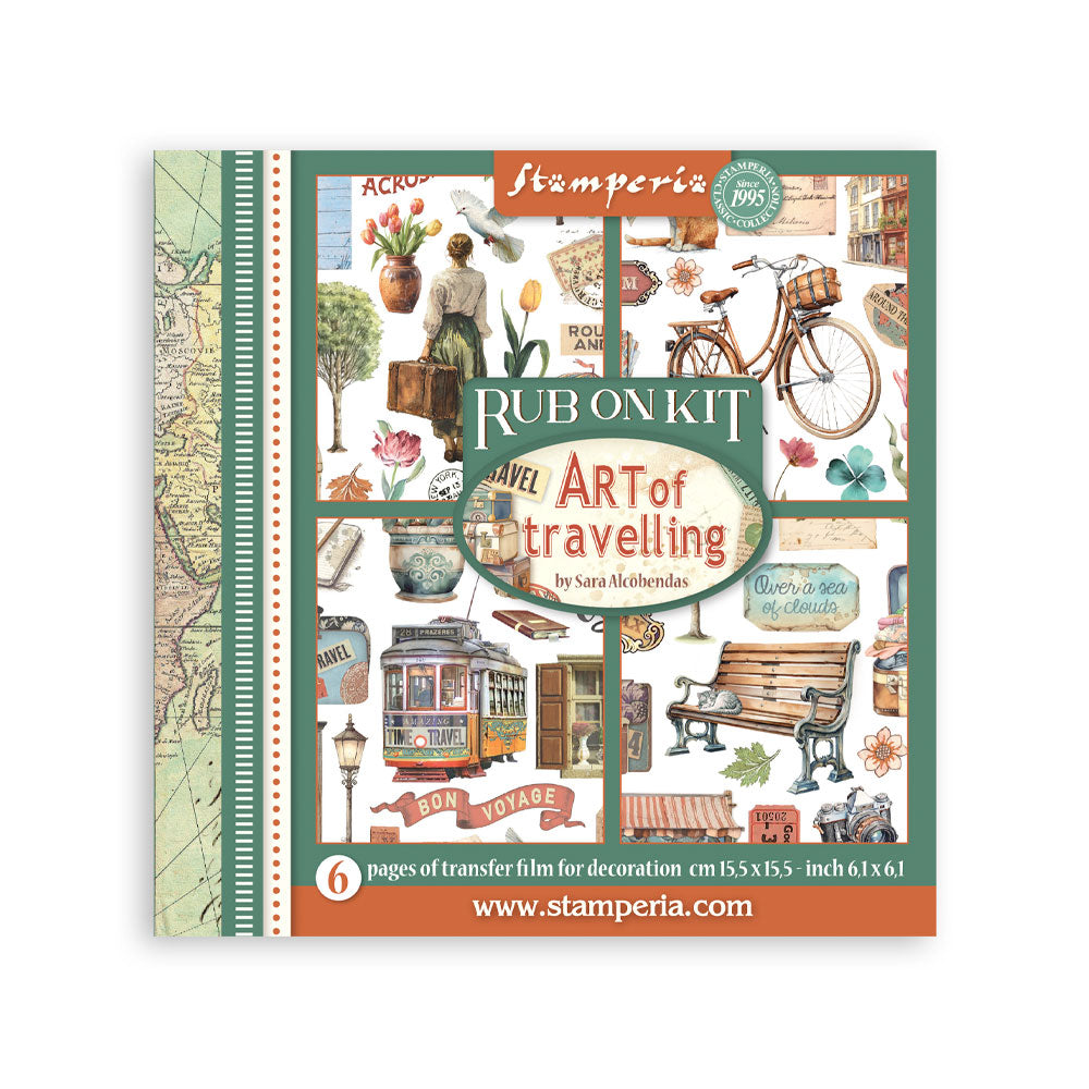 Stamperia - Assortment Rub on cm 15,5x15,5 - 6 pages - Art of Travelling