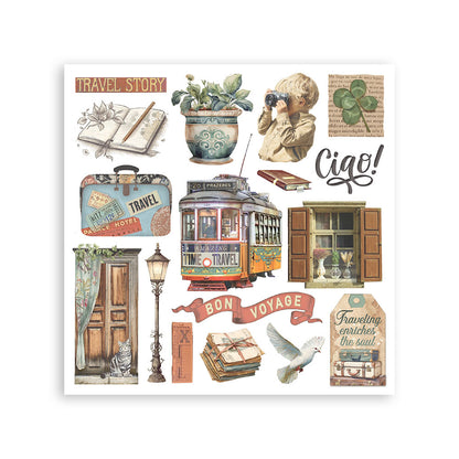 Stamperia - Assortment Rub on cm 15,5x15,5 - 6 pages - Art of Travelling