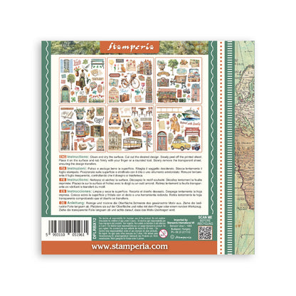 Stamperia - Assortment Rub on cm 15,5x15,5 - 6 pages - Art of Travelling
