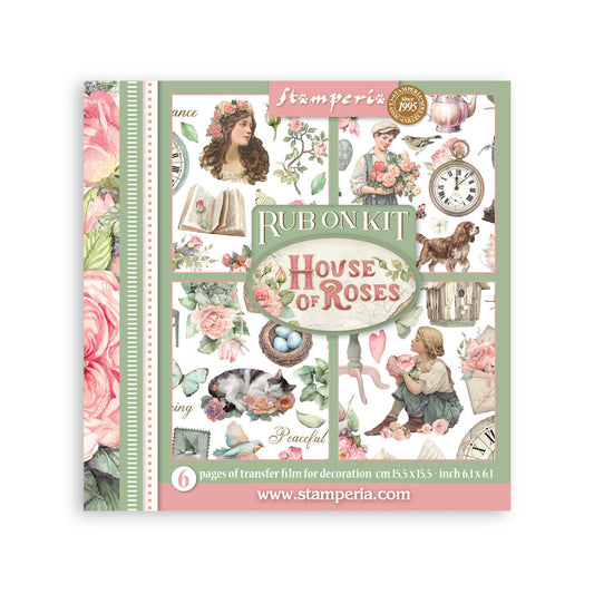 Stamperia - Assortment Rub on cm 15,5x15,5 - 6 pages - House of Roses
