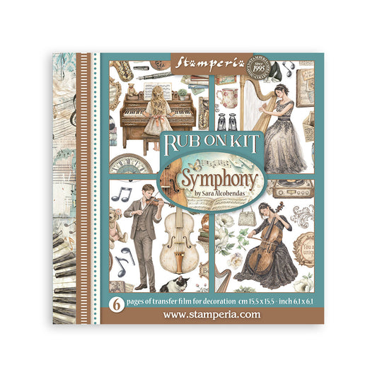 Stamperia - Assortment Rub on cm 15,5x15,5 - 6 pages - Symphony