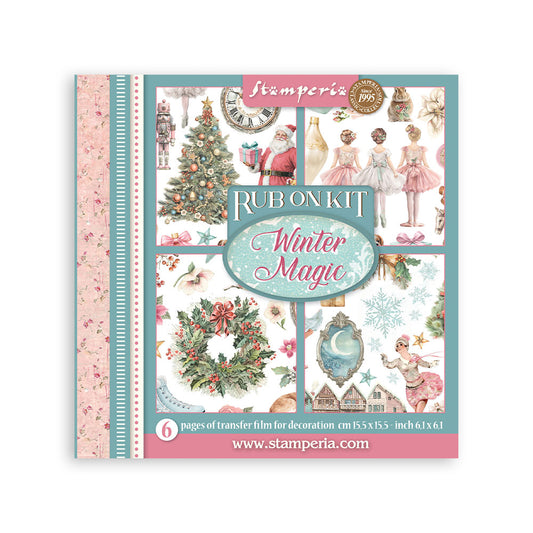 Stamperia - Assortment Rub on cm 15,5x15,5 - 6 pages - Winter Magic