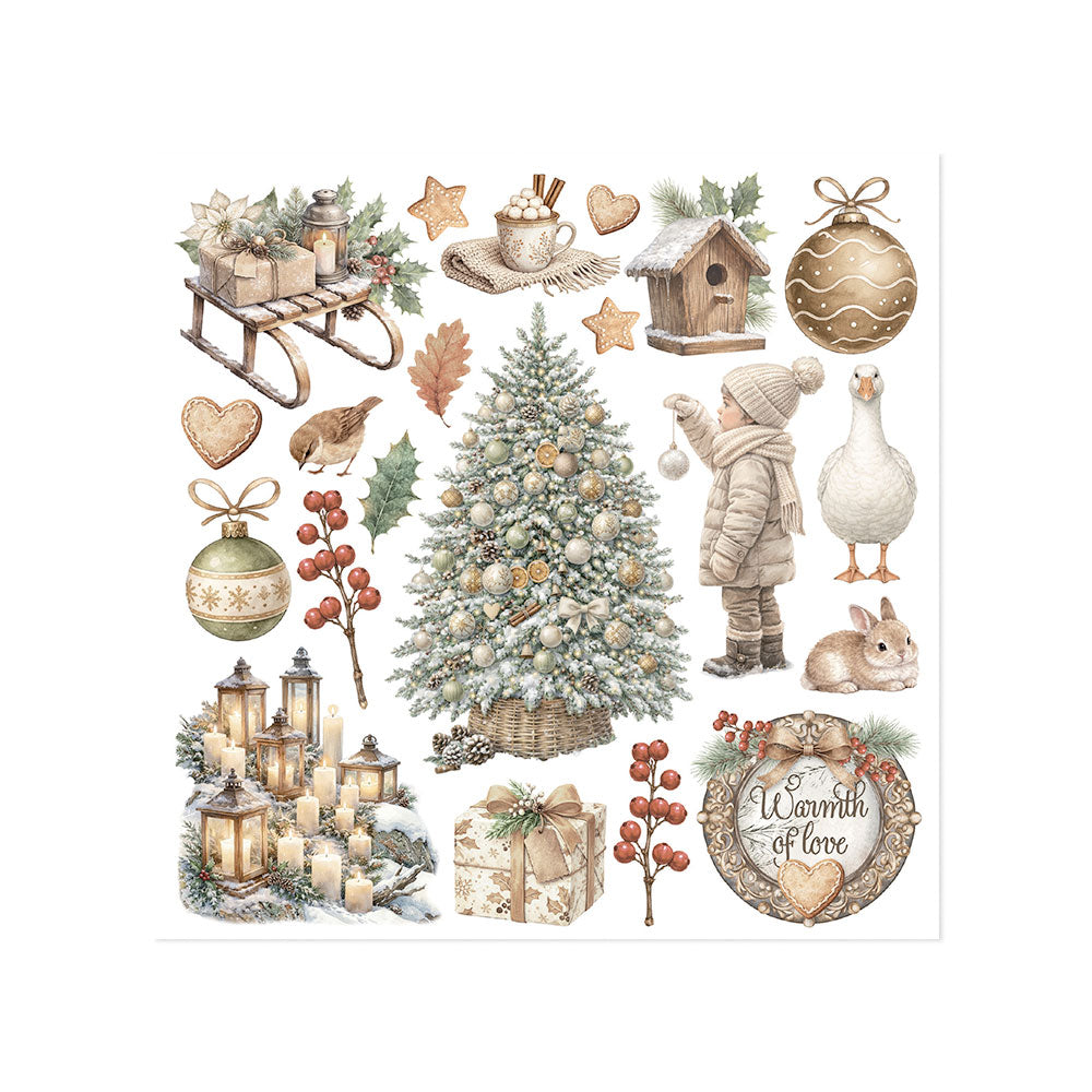 Stamperia - Assortment Rub on cm 15,5x15,5 - 6 pages - White Christmas