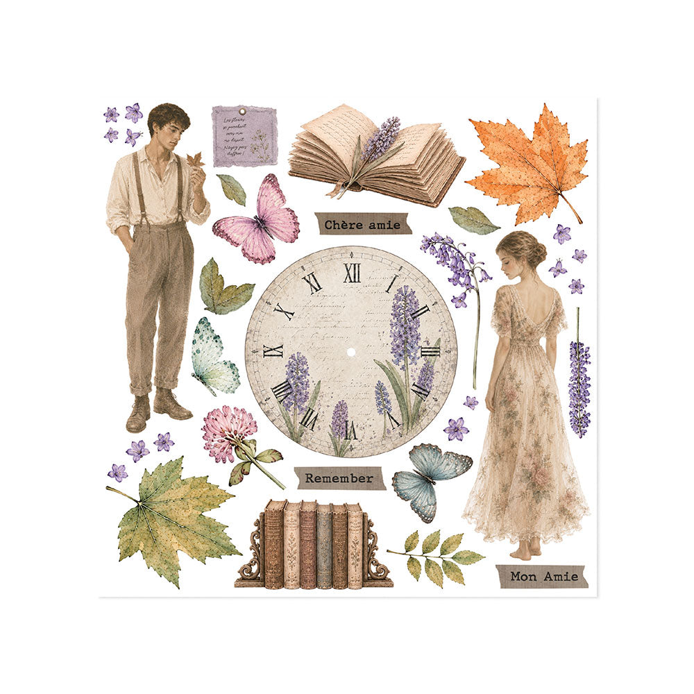 Stamperia - Assortment Rub on cm 15,5x15,5 - 6 pages - Flowers and Poems