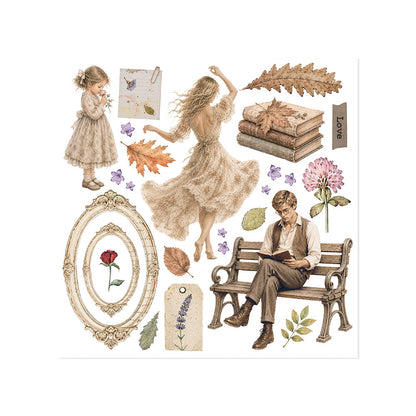 Stamperia - Assortment Rub on cm 15,5x15,5 - 6 pages - Flowers and Poems