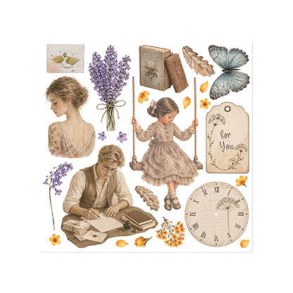 Stamperia - Assortment Rub on cm 15,5x15,5 - 6 pages - Flowers and Poems