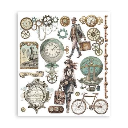 Stamperia - Assortment Rub on Selection - 20.5cmX23cmX0cm - 6 pages - Voyages Fantastiques