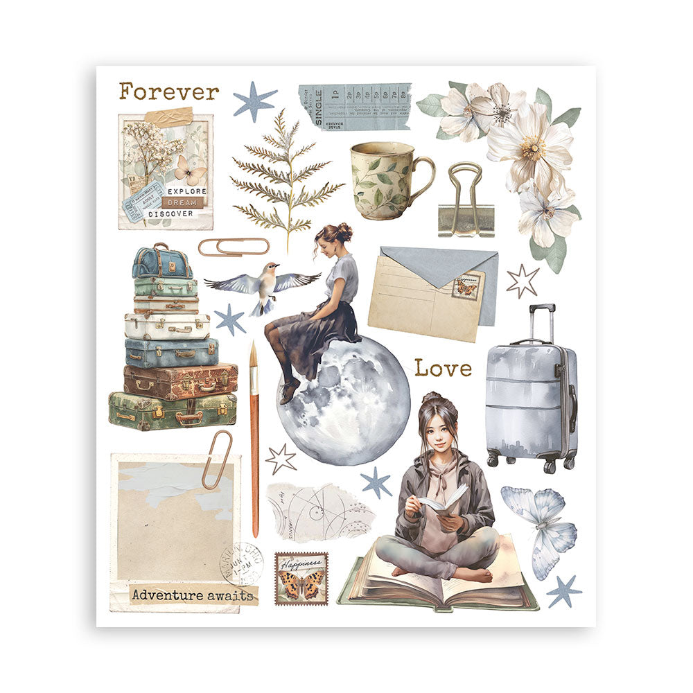 Stamperia - Assortment Rub on Selection - 20.5cmX23cmX0cm - 6 pages - Secret Diary