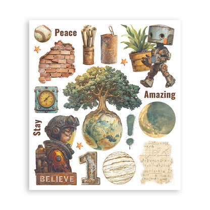 Stamperia - Assortment Rub on Selection - 20.5cmX23cmX0cm - 6 pages - A new beginning