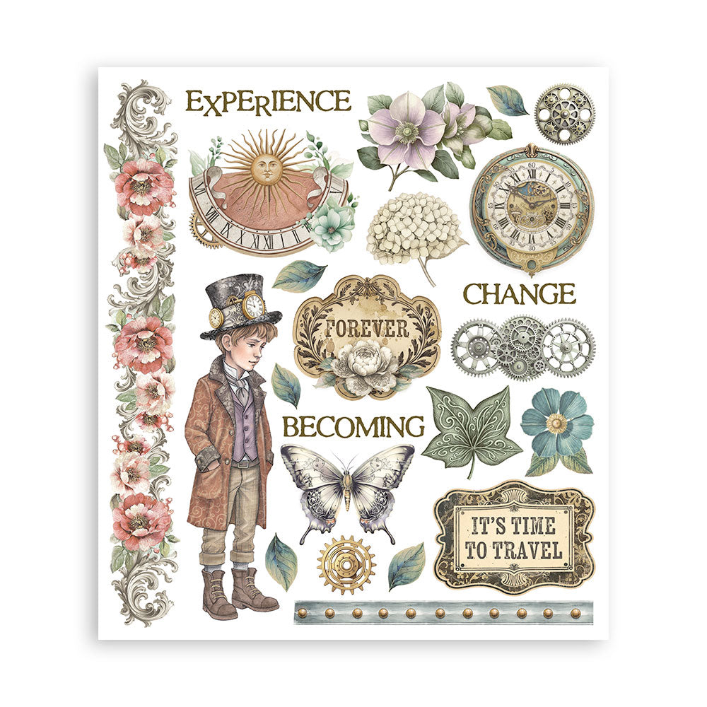 Stamperia - Assortment Rub on Selection - 20.5cmX23cmX0cm - 6 pages - Gardens of Time